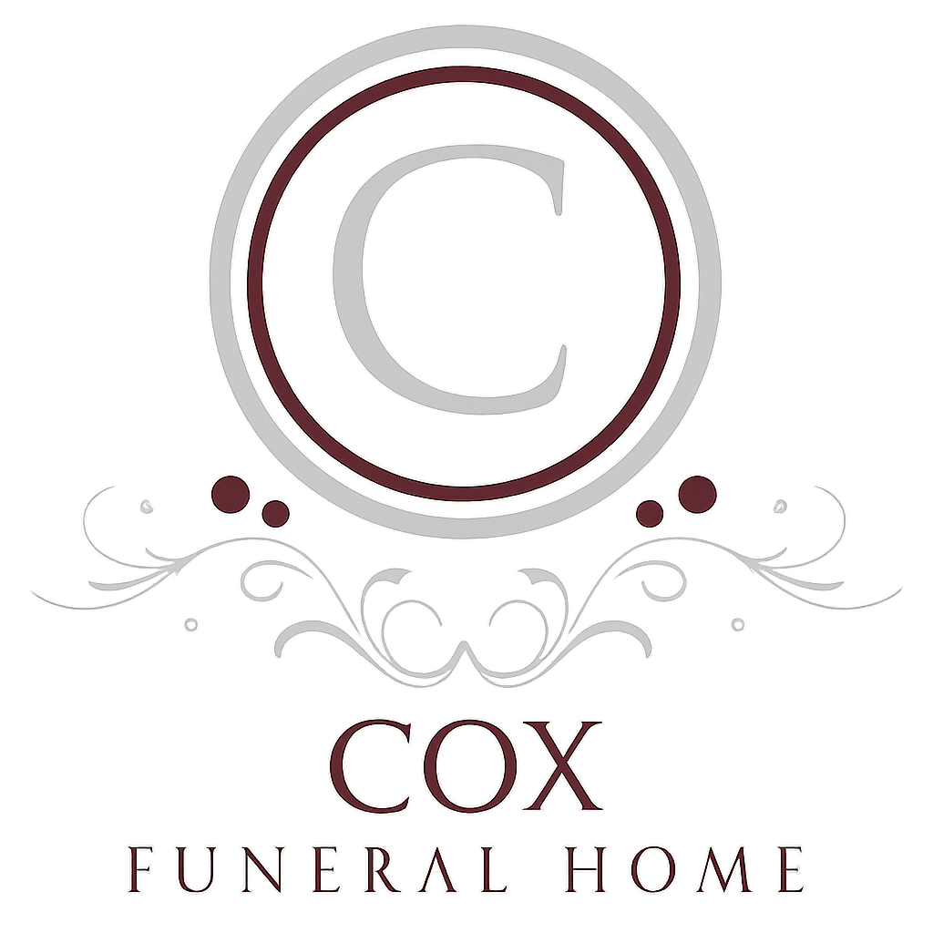 The logo for sample funeral home is shown on a white background.