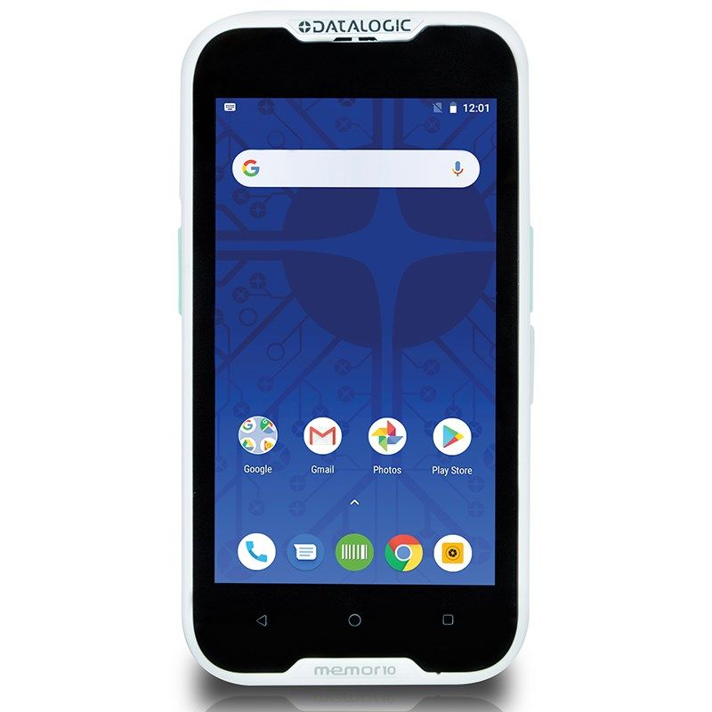 White Android smartphone displaying the home screen on a plain background