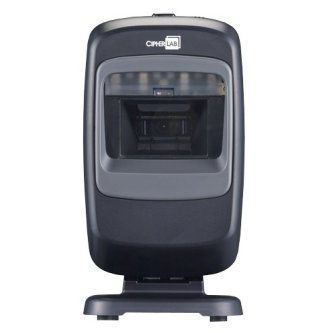 Compact black 3D printer with a clear front window on a white background