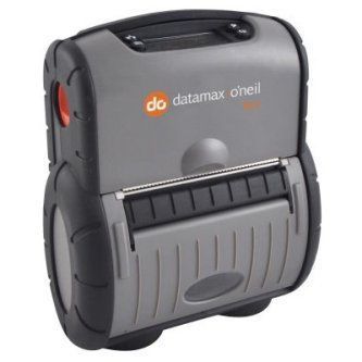 Gray Datamax-O'Neil portable label printer with black and red accents.