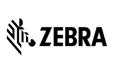 Zebra logo with black zebra head icon and bold black “ZEBRA” text on a white background