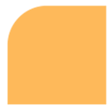 Orange rounded square icon on a white background