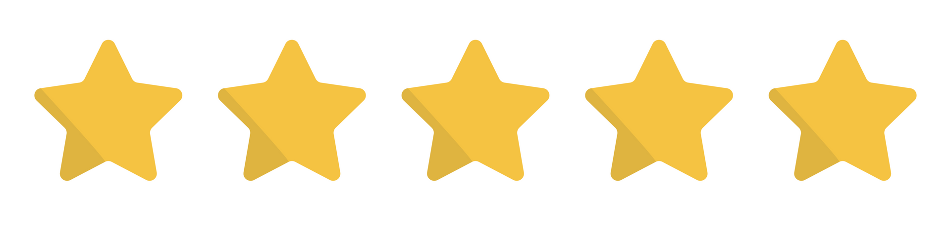 5 yellow stars indicating a glowing review.