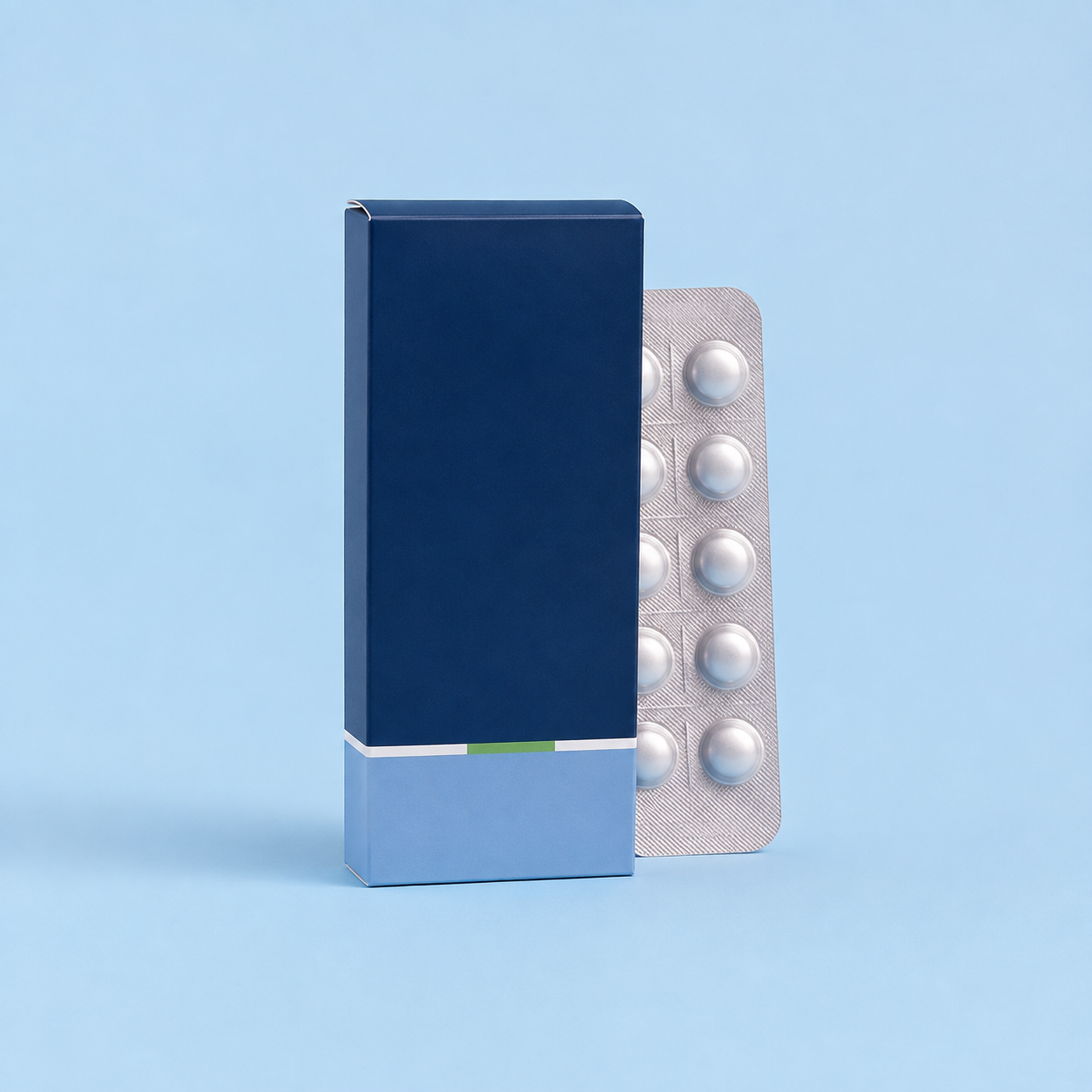Illustration of tablet treatment packaging