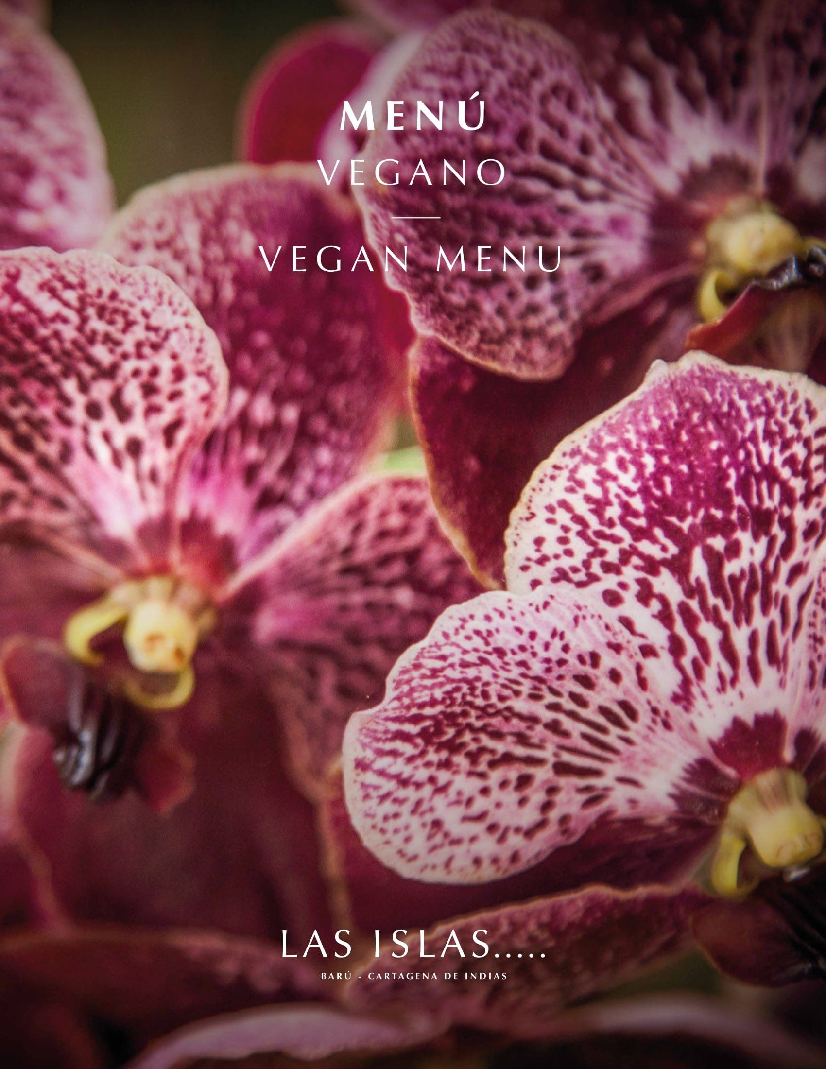 Portada del menú Vegano