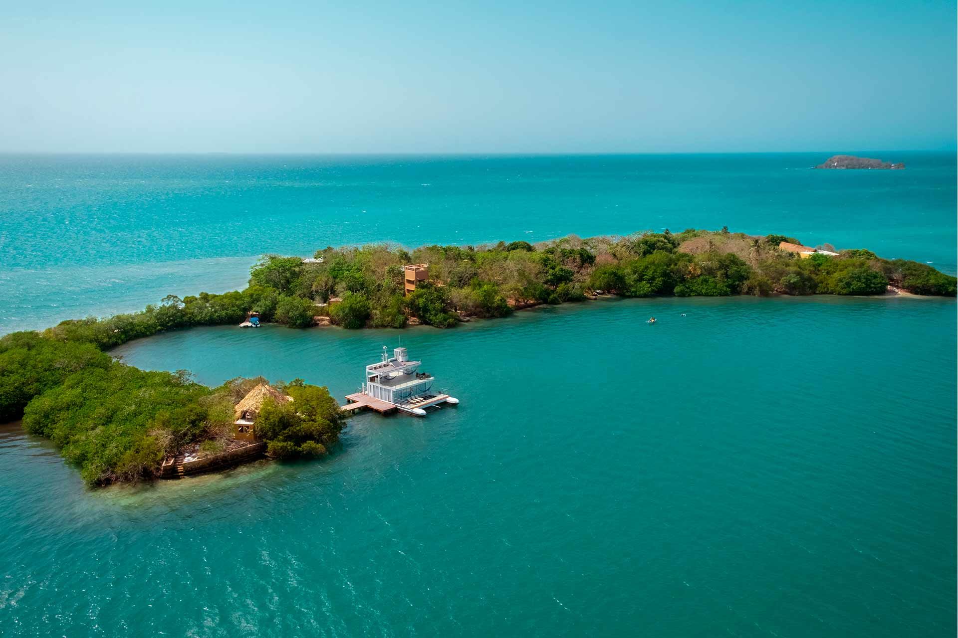 Panorámica de isleta, un espacio que combina lujo y serenidad en Isla Barú