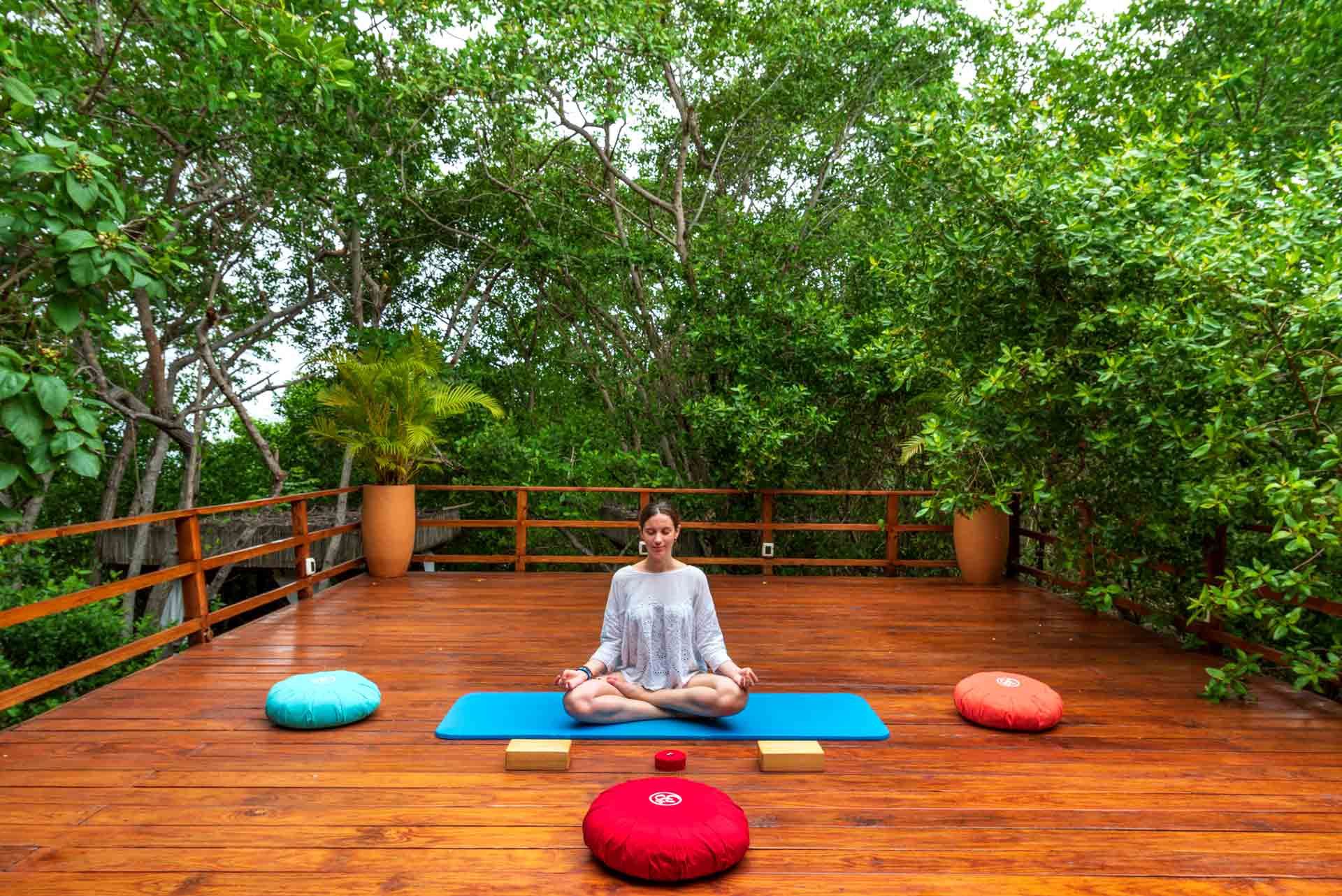 Espacio de meditación en el Spa Niña Daniela de Hotel Las Islas, diseñado para la relajación y conexión interior