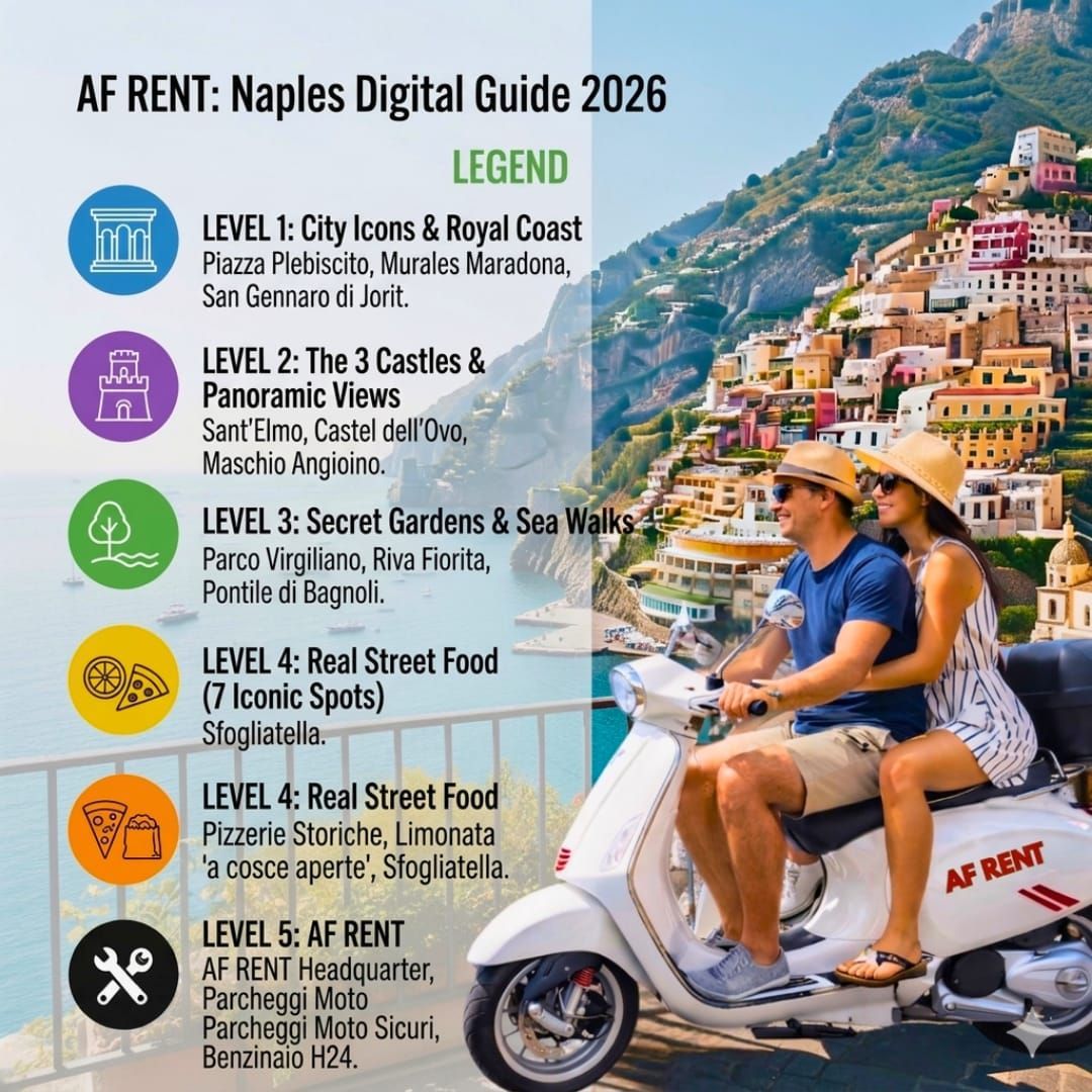 Free Naples Vespa Tour & Digital Maps - AF Rental