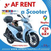 Honda Forza 750 Maxi Scooter Hire in Naples Central Station. Delivery to Airport and Port available by AF Rental 
