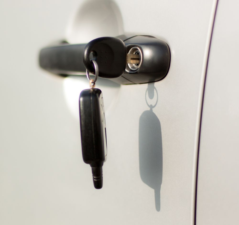 Close Up of a Car Door with a Key - Miramar, Florida - A Better Keyway Locksmith Close Up of a Car Door with a Key - Miramar, Florida - A Better Keyway Locksmith