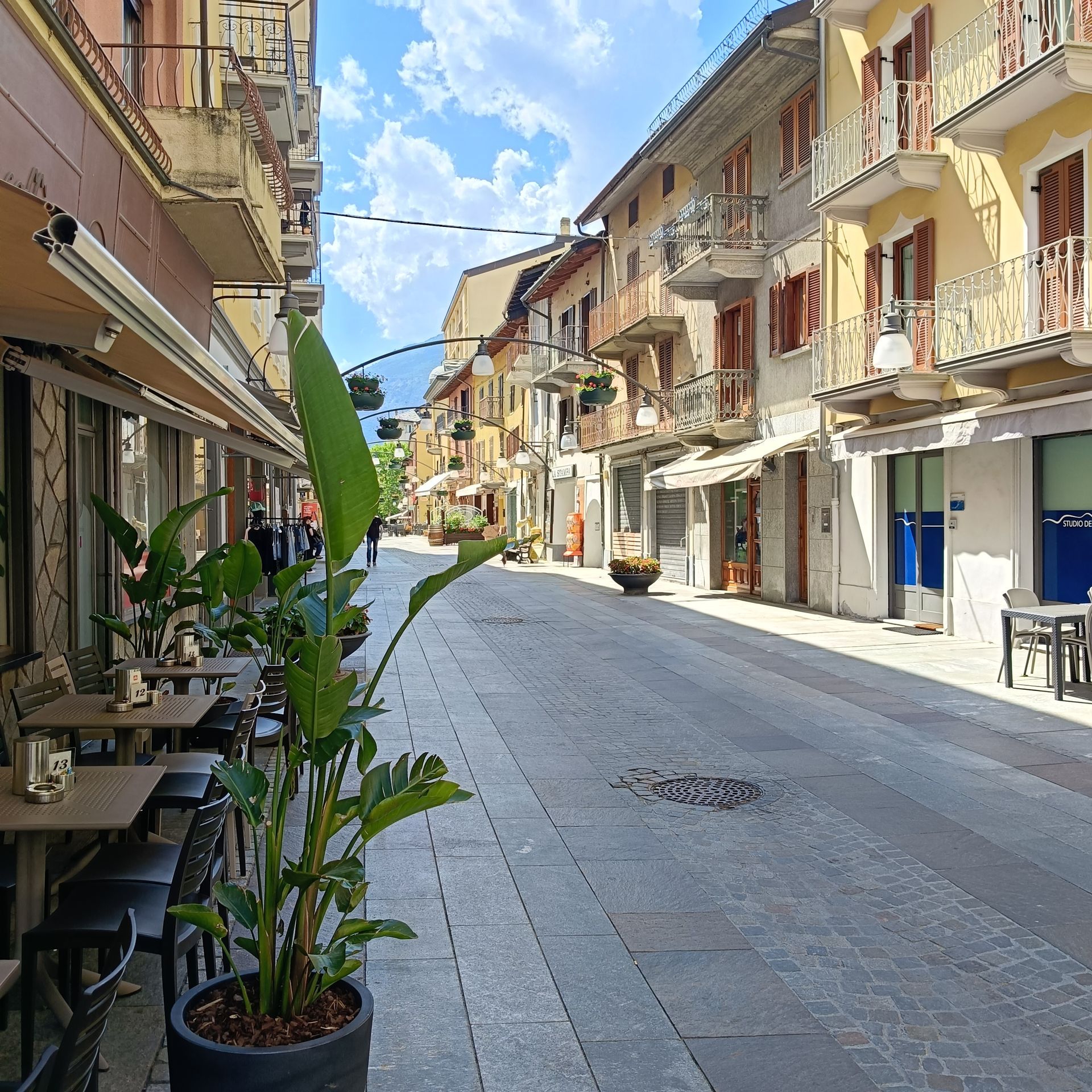 Via Chanoux in Saint-Vincent, one of the most popular streets in the Aosta Valley