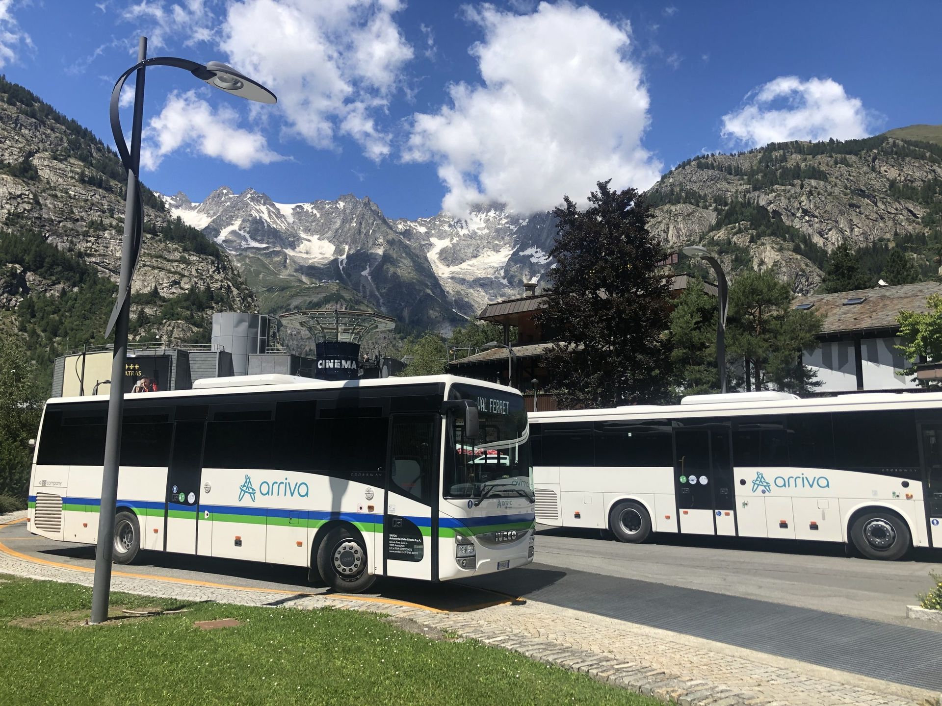 Bus timetable from Châtillon to Cervinia operated by Arriva Valle d'Aosta