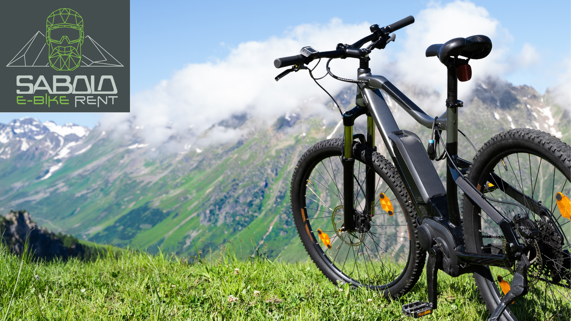 E-bike with Mountain Sport Sabolo logo at Col de Joux, Aosta Valley
