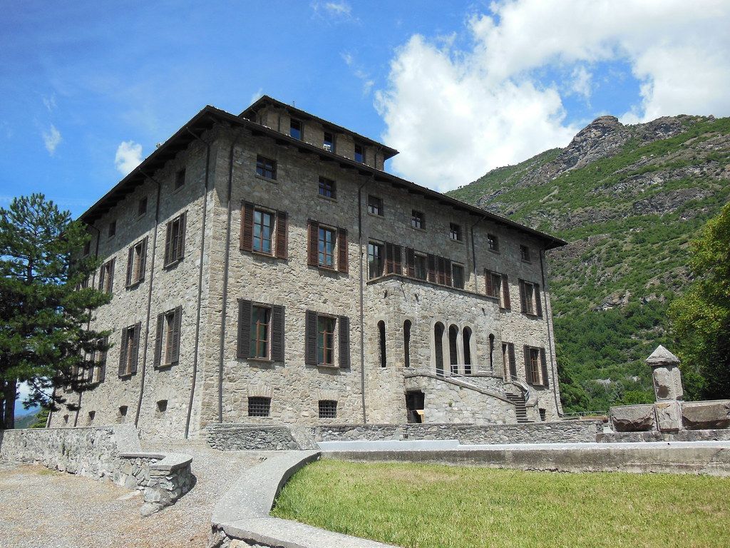 Gamba Castle and its historic park in Châtillon, Aosta Valley