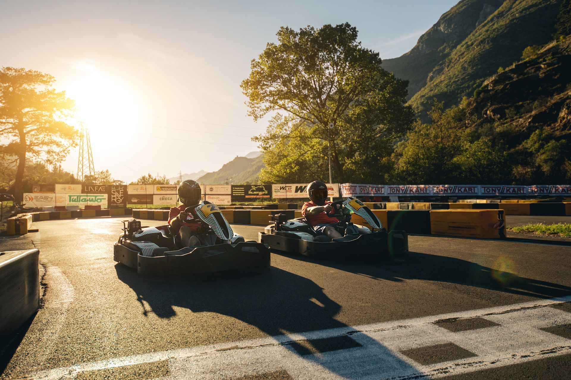 Course de karting sur la piste de Châtillon