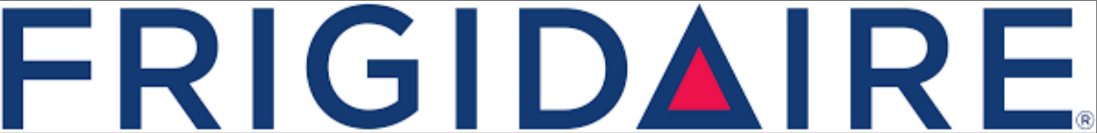 The Frigidaire logo, blue text with a red triangle in the middle.