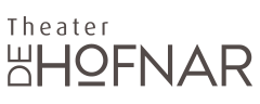 Het logo van Theater De Hofnar in zwart-grijze tekst op een witte achtergrond.