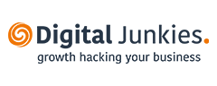 Het logo van Digital Junkies