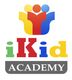 Go to homepage A colorful logo for ikid academy with three people