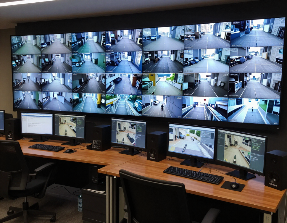 Monitor di videosorveglianza con interfaccia multi-camera attiva — Futura 3000 srl