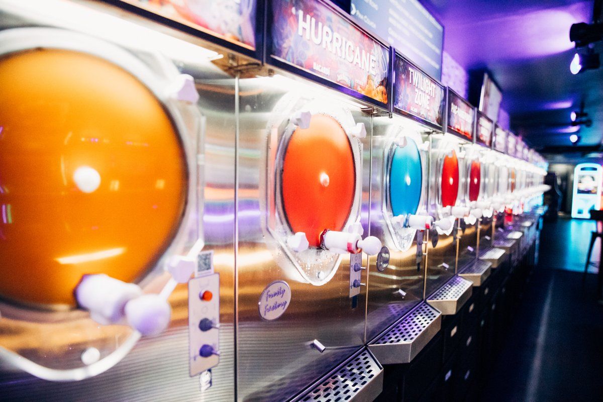 Slushie drinks at Silverball arcade and bar.
