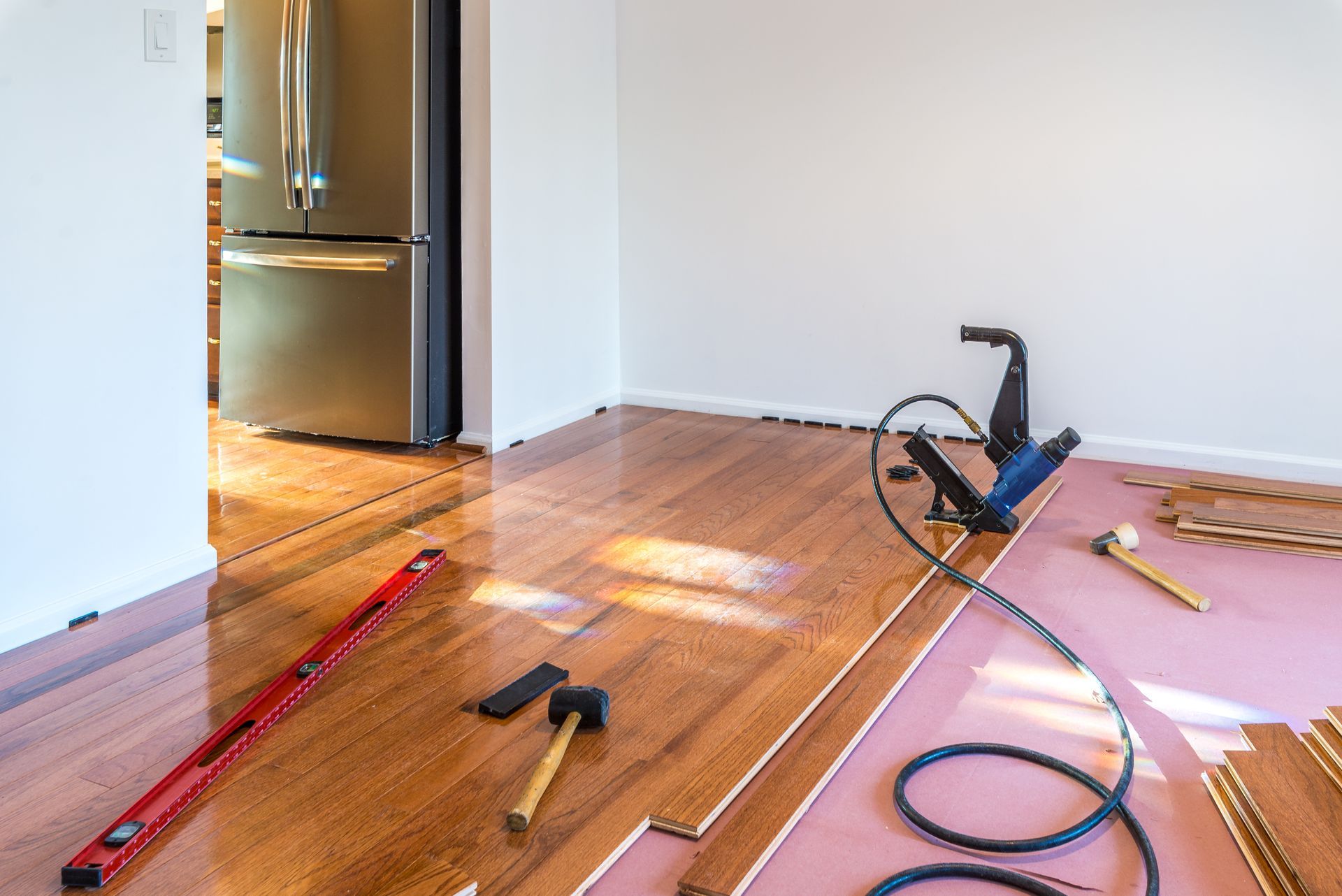 Installing hardwood floors
