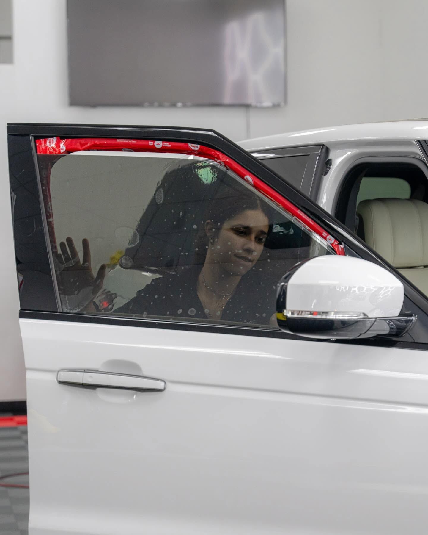 vehicle with window tinting