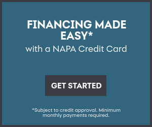 Financing made easy with the NAPA Credit Card.