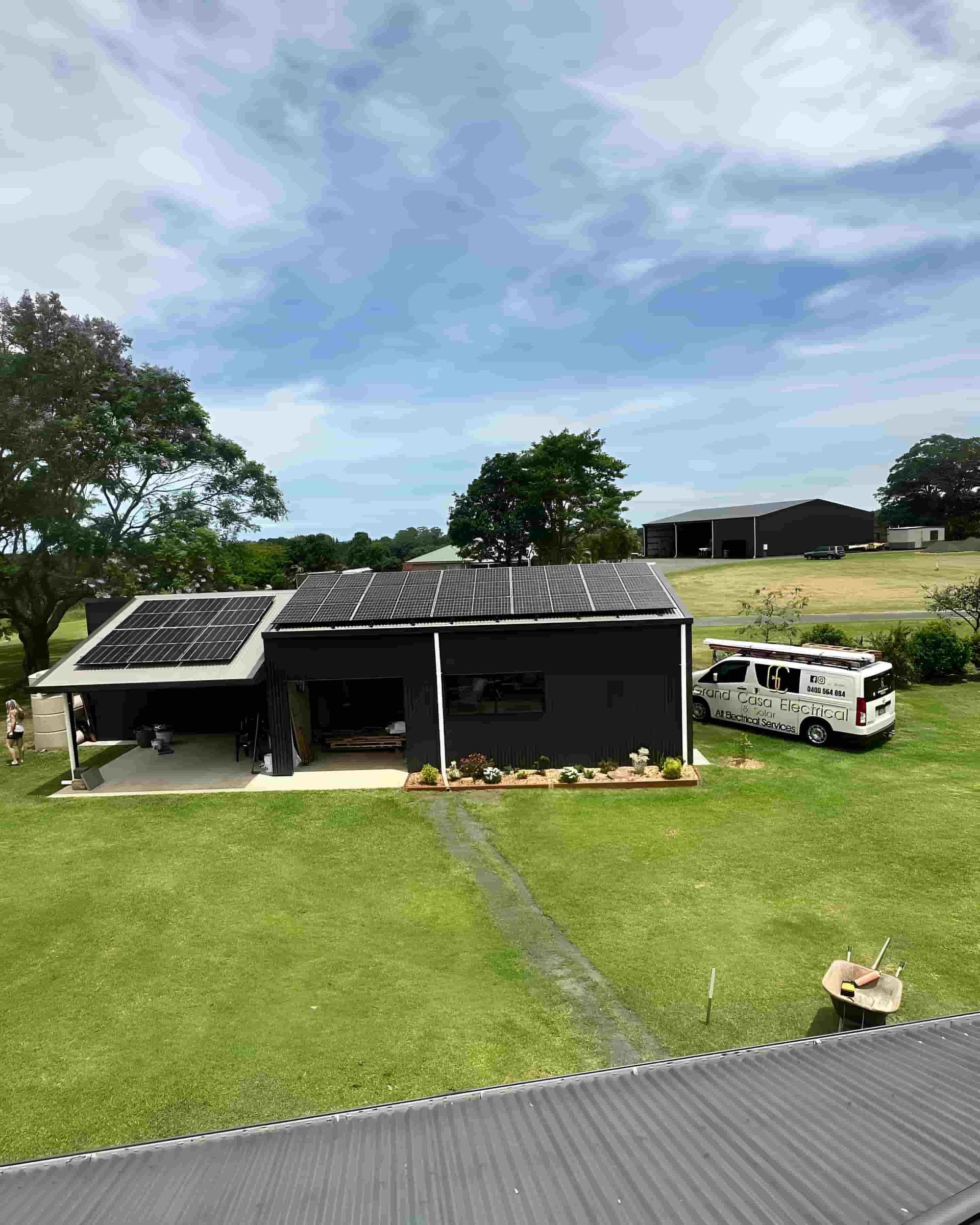 A large solar panel installed on the top of a lismore home