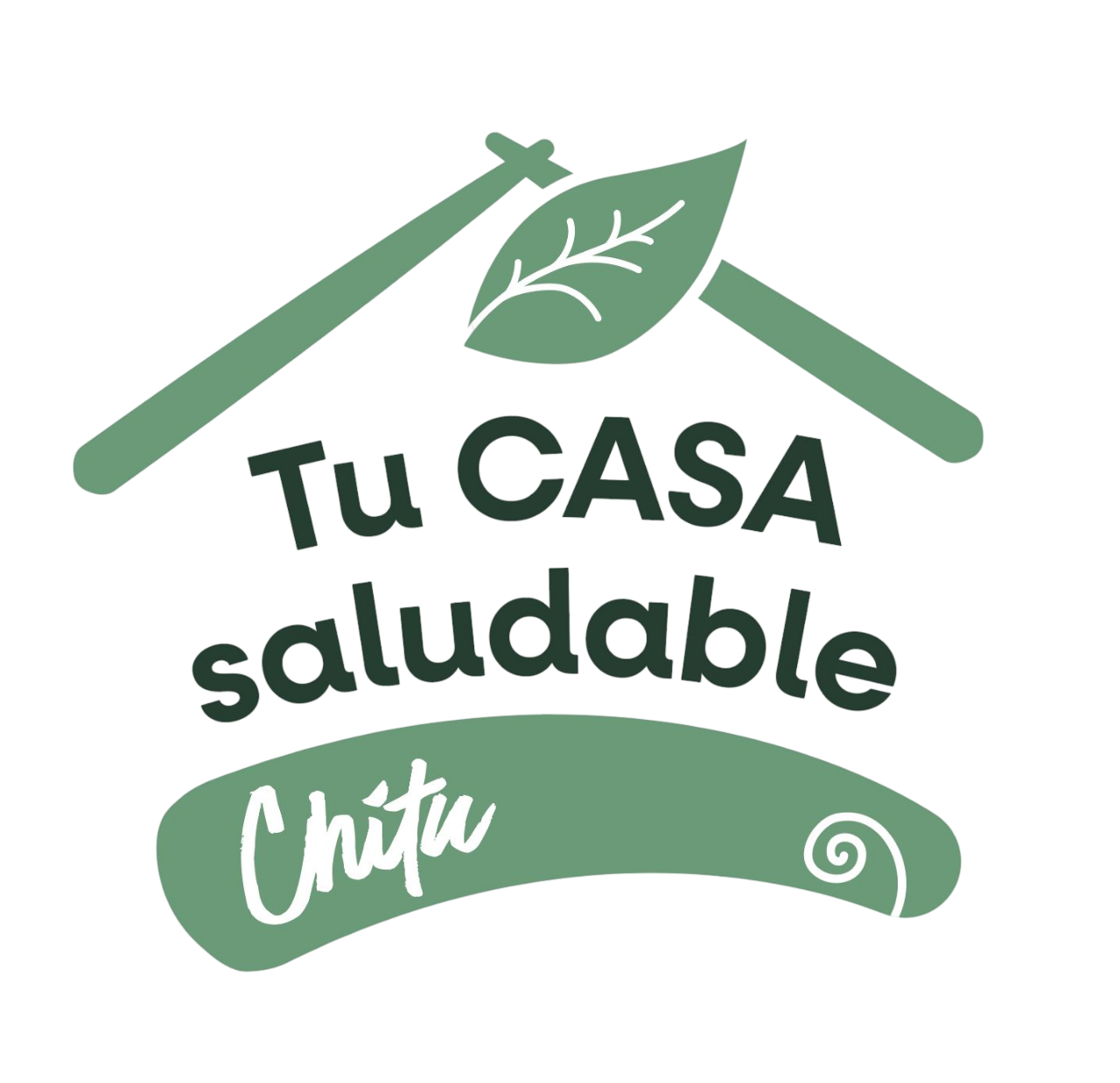 Logotipo de una cabaña con el texto 