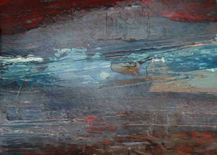 river view, oil sketch by Lorna Flanagan