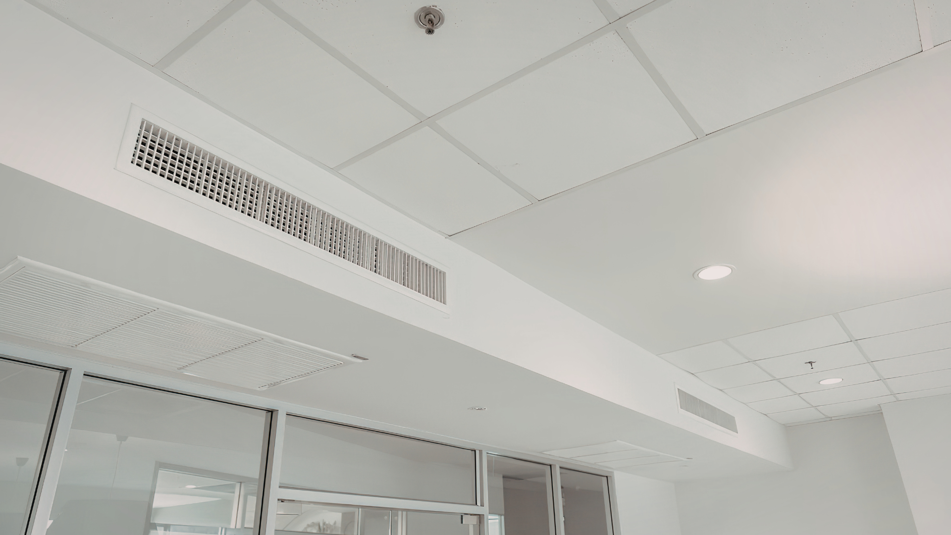 Office HVAC vent dust buildup cleaning