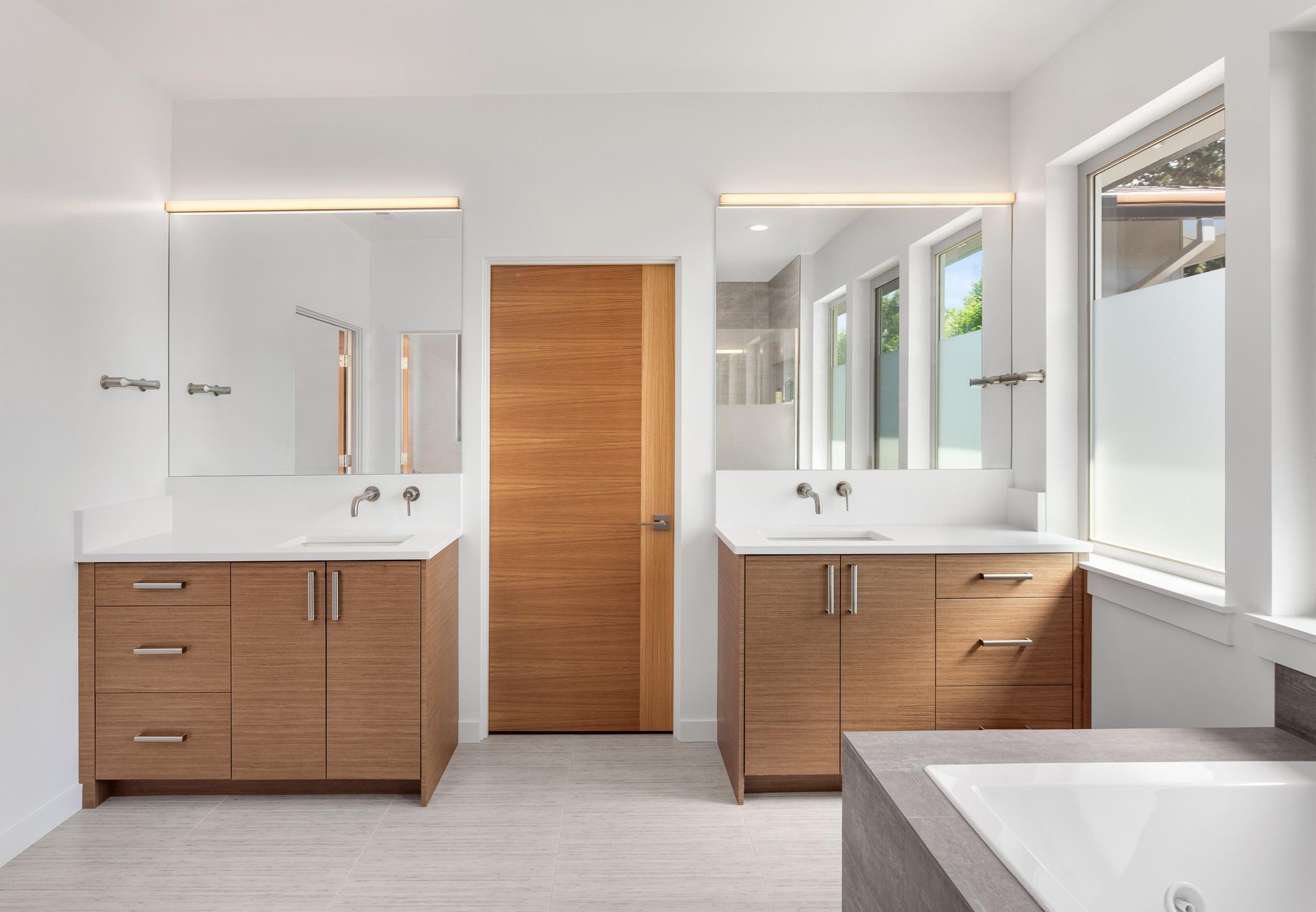 a modern minimal bathroom