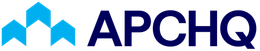 Un logo comportant trois icônes en forme de chevron bleu disposées en groupe pointant vers le haut à côté du texte « APCHQ » en bleu foncé.