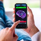 A person is doing an AO Body Scan on their cell phone at home.