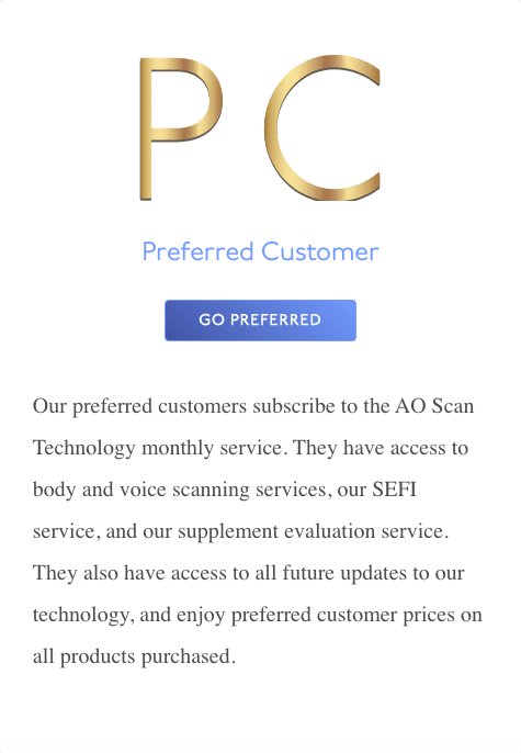 AO Body Scan DIY Quantum Health at home Preferred Customer