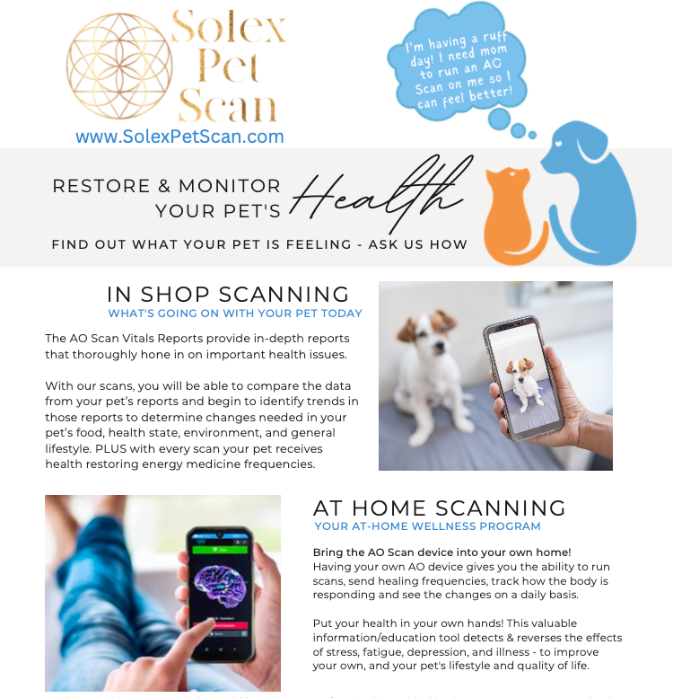 Builds Residual Income! Solex Pet Scan - Restore Your Pet's Health