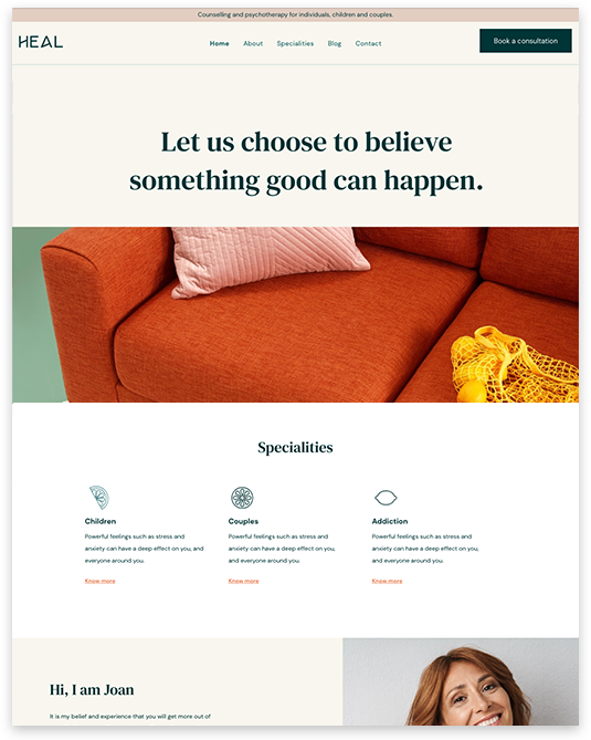 Therapist Website builder Therapist responsive template