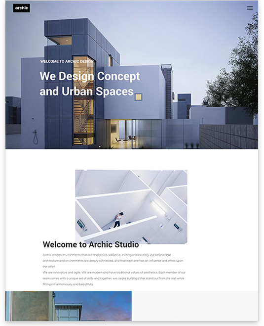 Architect Website builder Architect responsive template