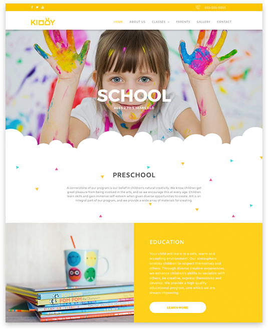 Preschool Website builder Preschool responsive template