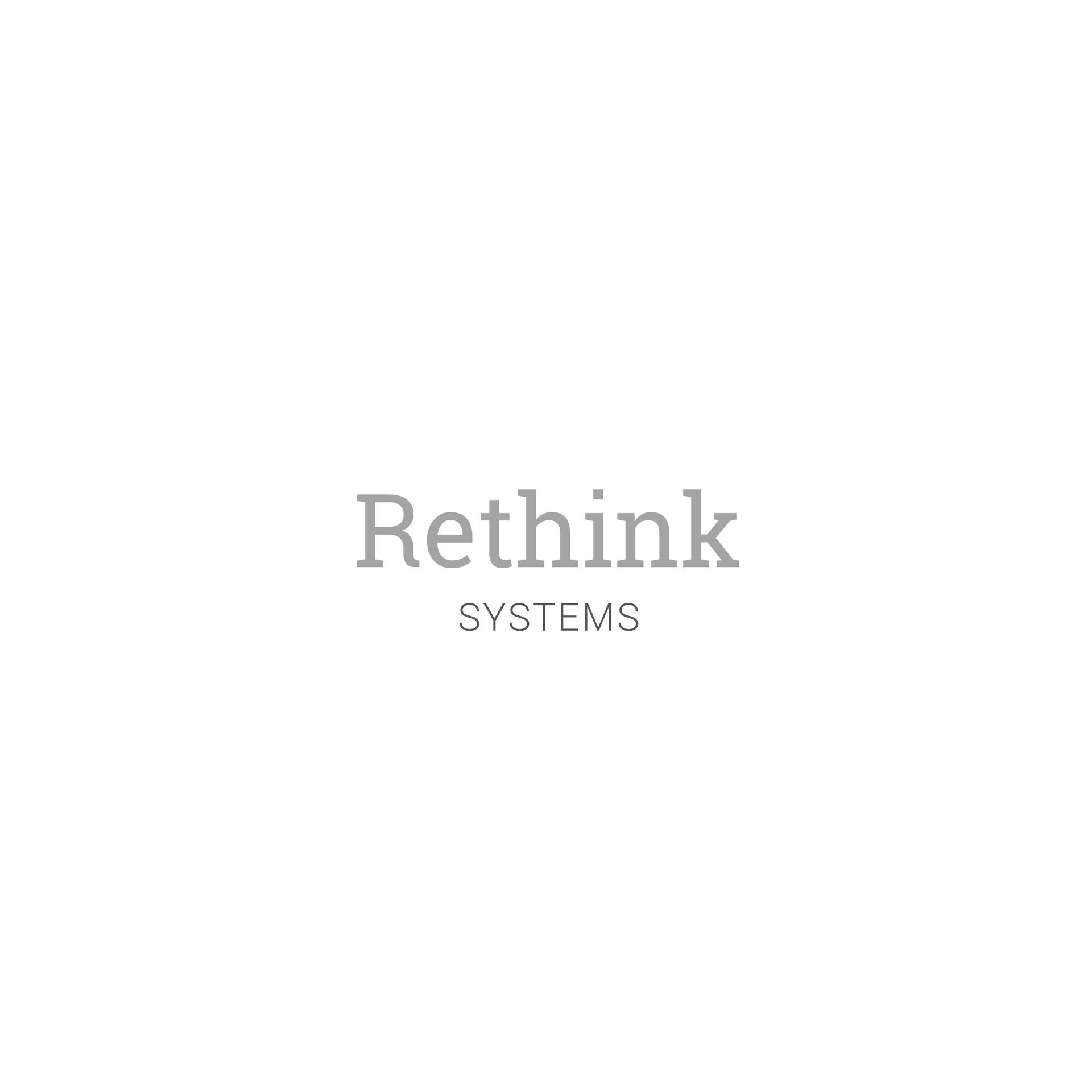 Rethink Systems logo in grey text on a white background. 