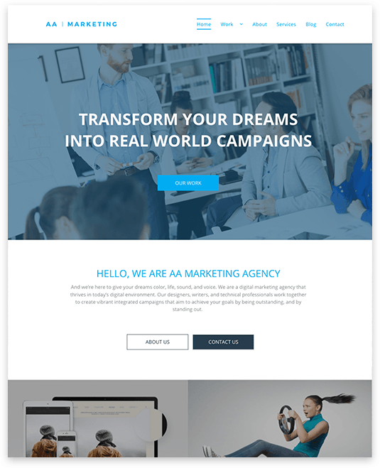 Marketing Agency Website builder Marketing Agency responsive template