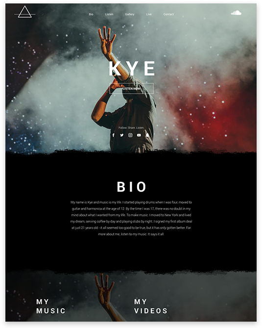 Musician Website builder Musician responsive template