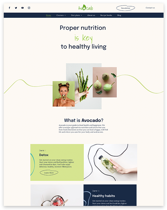 Nutrition Consultant Website builder Nutrition Consultant responsive template