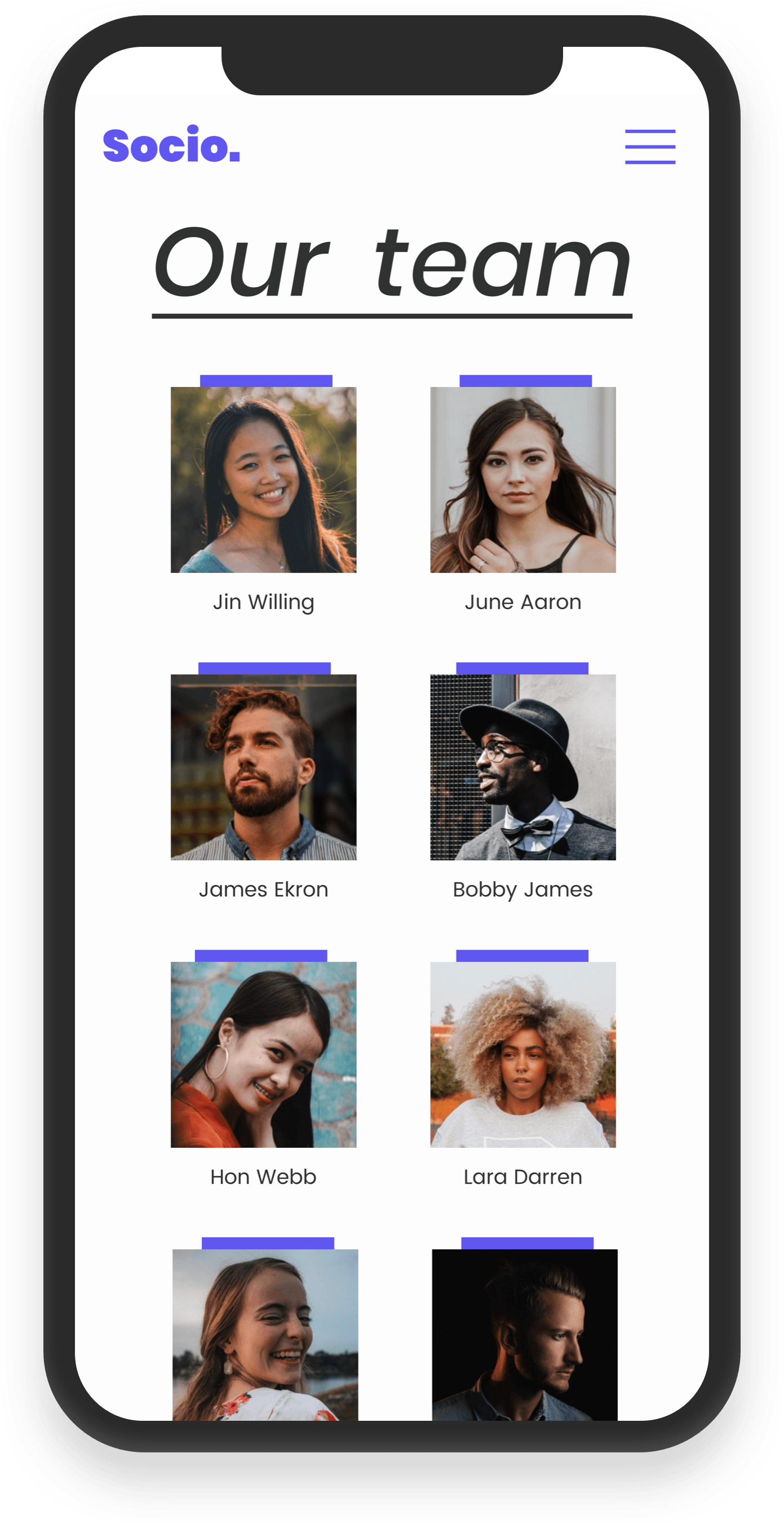 Mobile screen displays the 