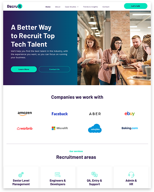 Recruitment Agency Website builder Recruitment Agency responsive template