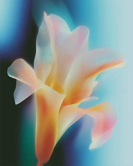 Delicate light petal symbolizing the tender strength of mothers and gentle birth