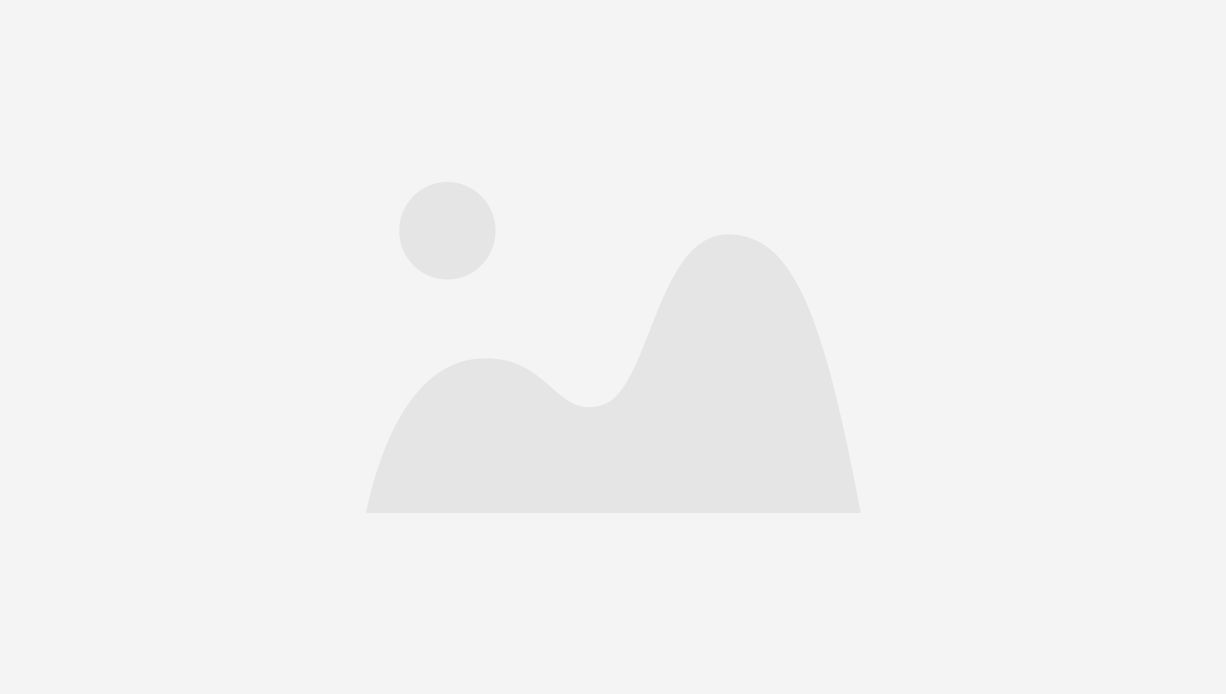A gray silhouette of a mountain with a circle in the middle on a white background.