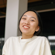 Smiling female customer