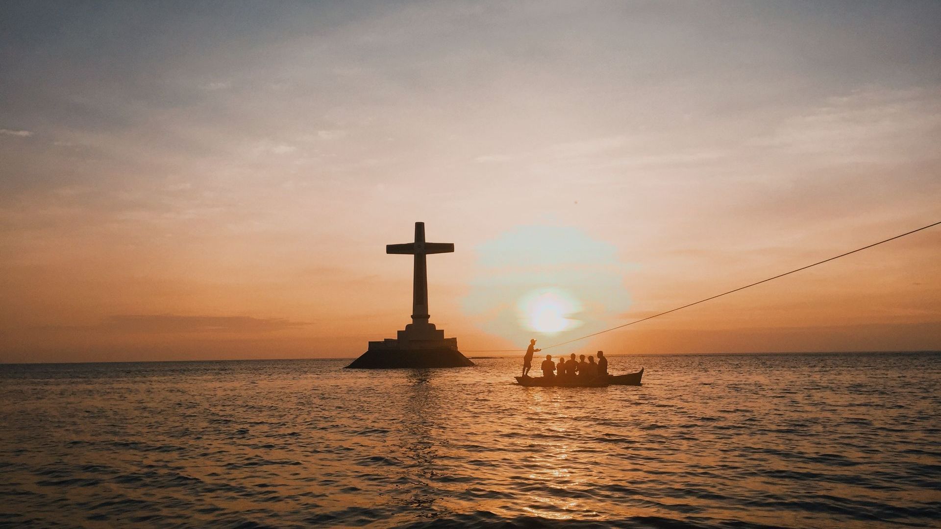 Sunset boat